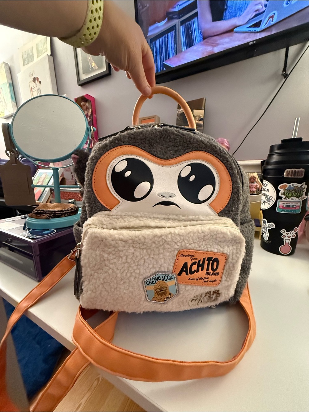Star Wars Bioworld The Last Jedi Porg Sherpa Mini Backpack